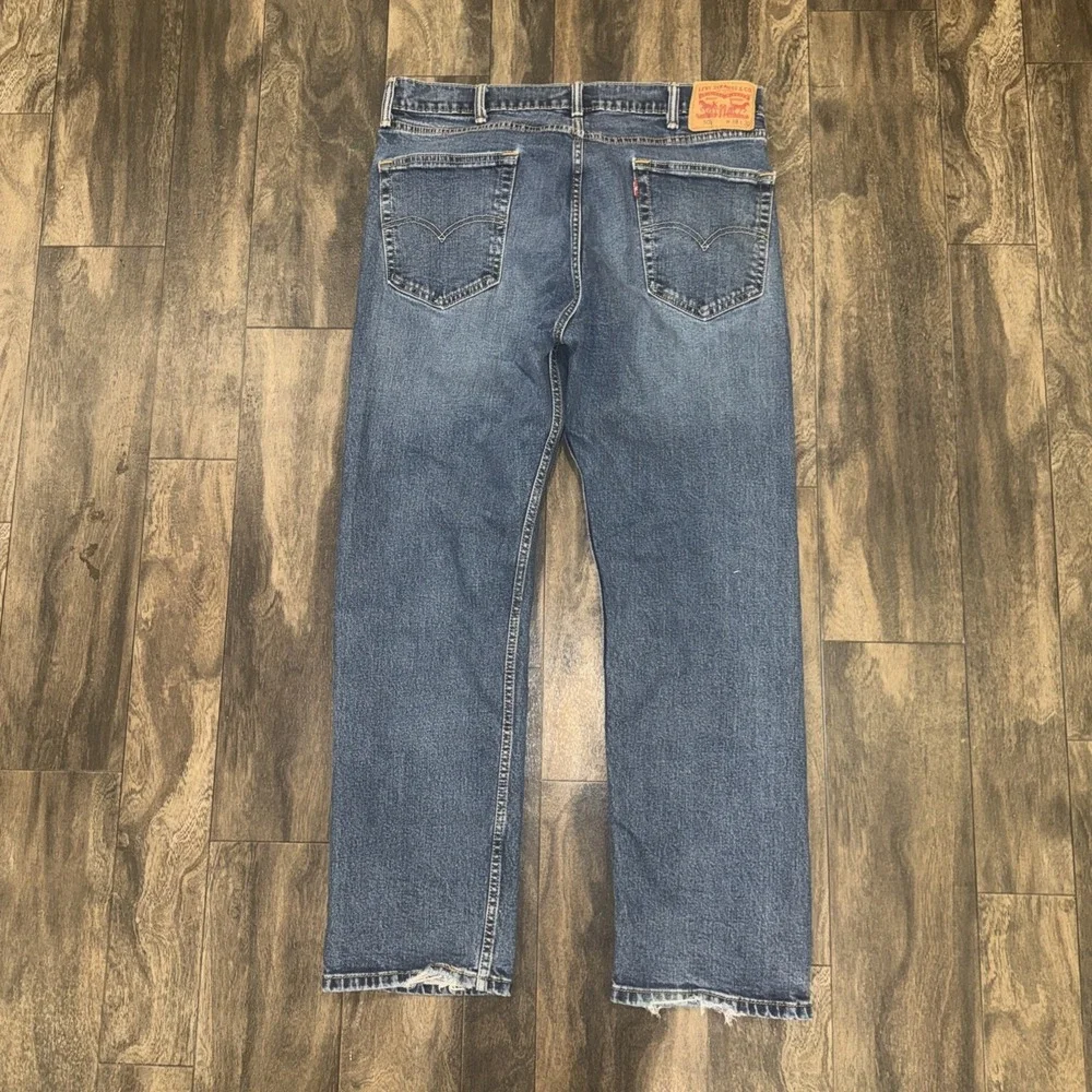 Levi's 505 Regular Fit Straight Leg Dark Wash Denim Jeans Men's Size 38x30